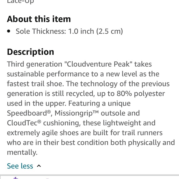 EUC On Running Cloudventure Peak 2.0 Trail Running Shoes - Picture 8 of 8